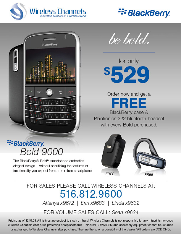 BlackBerry Bold Device Flyer Design