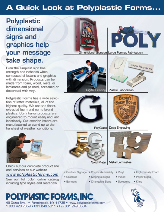 PolyPlastic Forms - flyer advertisement
