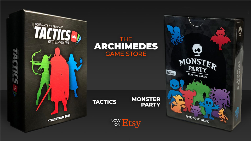 LG TACTICS - strategy card game - Monster Party - five card deck - etsy store