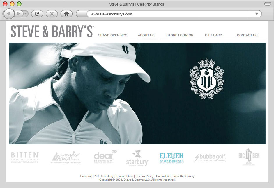 S&B Portal Web Design - Venus Williams