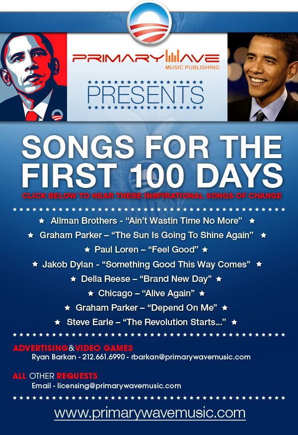 Songs of Change Obama Email Blast Web Design
